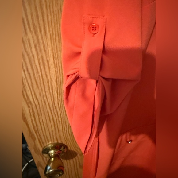 Women's Orange/Red Shirtdress with Belt - Picture 5 of 8
